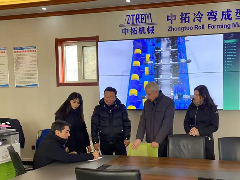 2025太阳集团tcy8722冷弯开年大捷！新年新征程太阳集团tcy8722冷弯门框机敲开西班牙市场大门